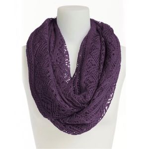 BP. Purple Pointelle Infinity Scarf